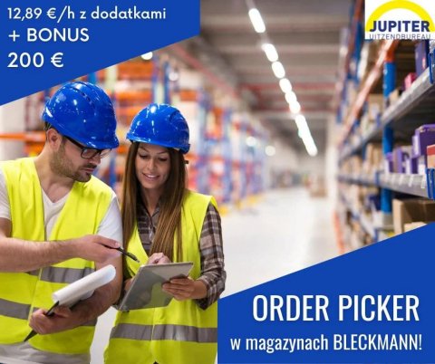 Order picker w magazynie wysylkowym OD ZARAZ