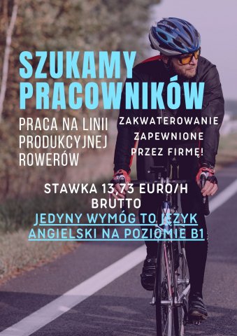 PRACA NA LINII PRODUKUJĄCEJ ROWERY