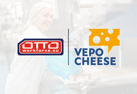 Pracownik produkcji Vepo Cheese w Bodegraven